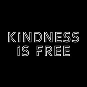 Kindness is Free Kids Tee - White Font Design